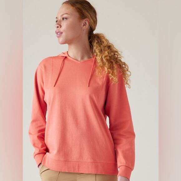 Athleta Tops - Athleta Sundown Hoodie Sweatshirt Clay Red Size Small